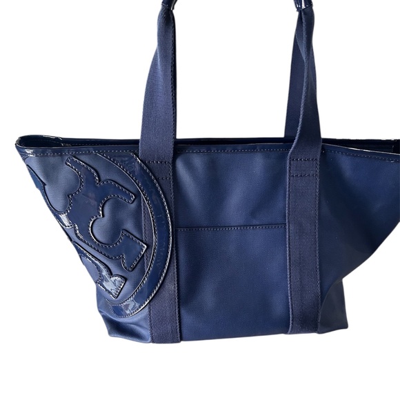 Tory Burch Navy Cobalt Blue Tote Purse - Picture 4 of 11
